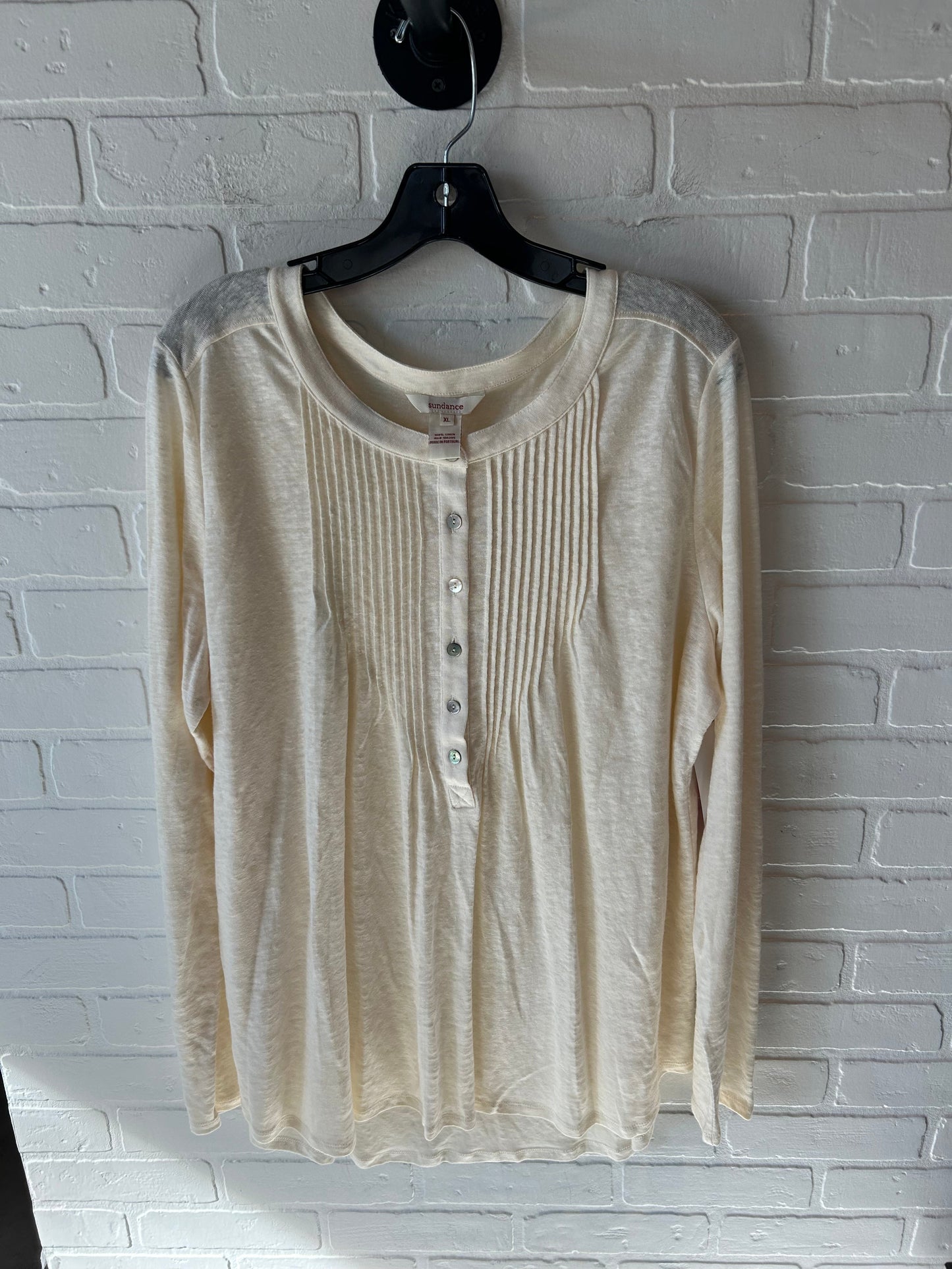 Top Long Sleeve By Sundance In Cream, Size: Xl