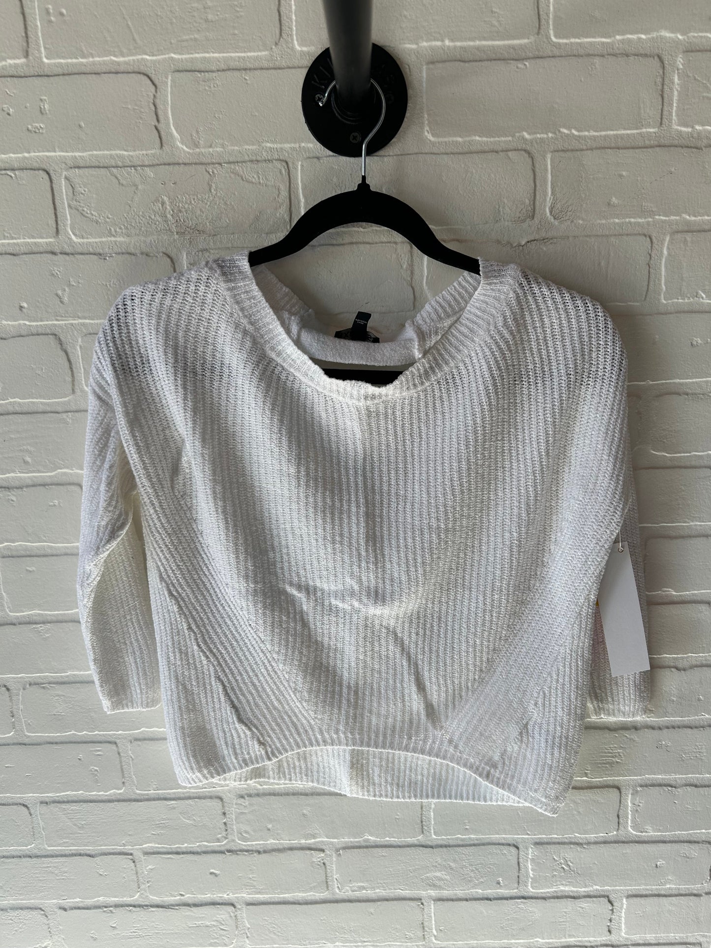 Sweater By Express In White, Size: Xs