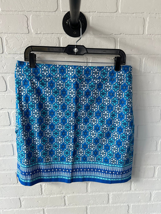 Skirt Mini & Short By Talbots In Blue & White, Size: 10p