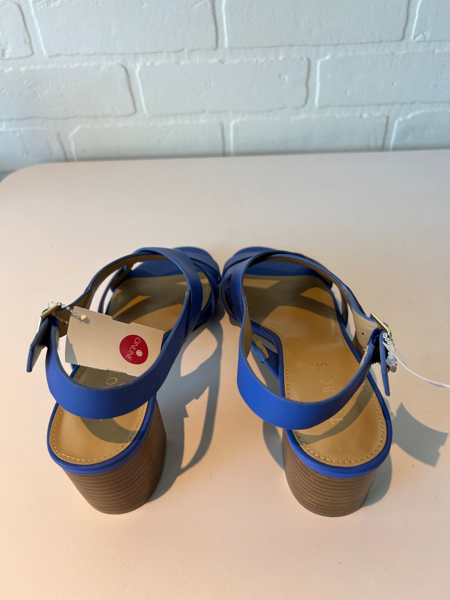 Sandals Heels Block By Talbots In Blue, Size: 7.5