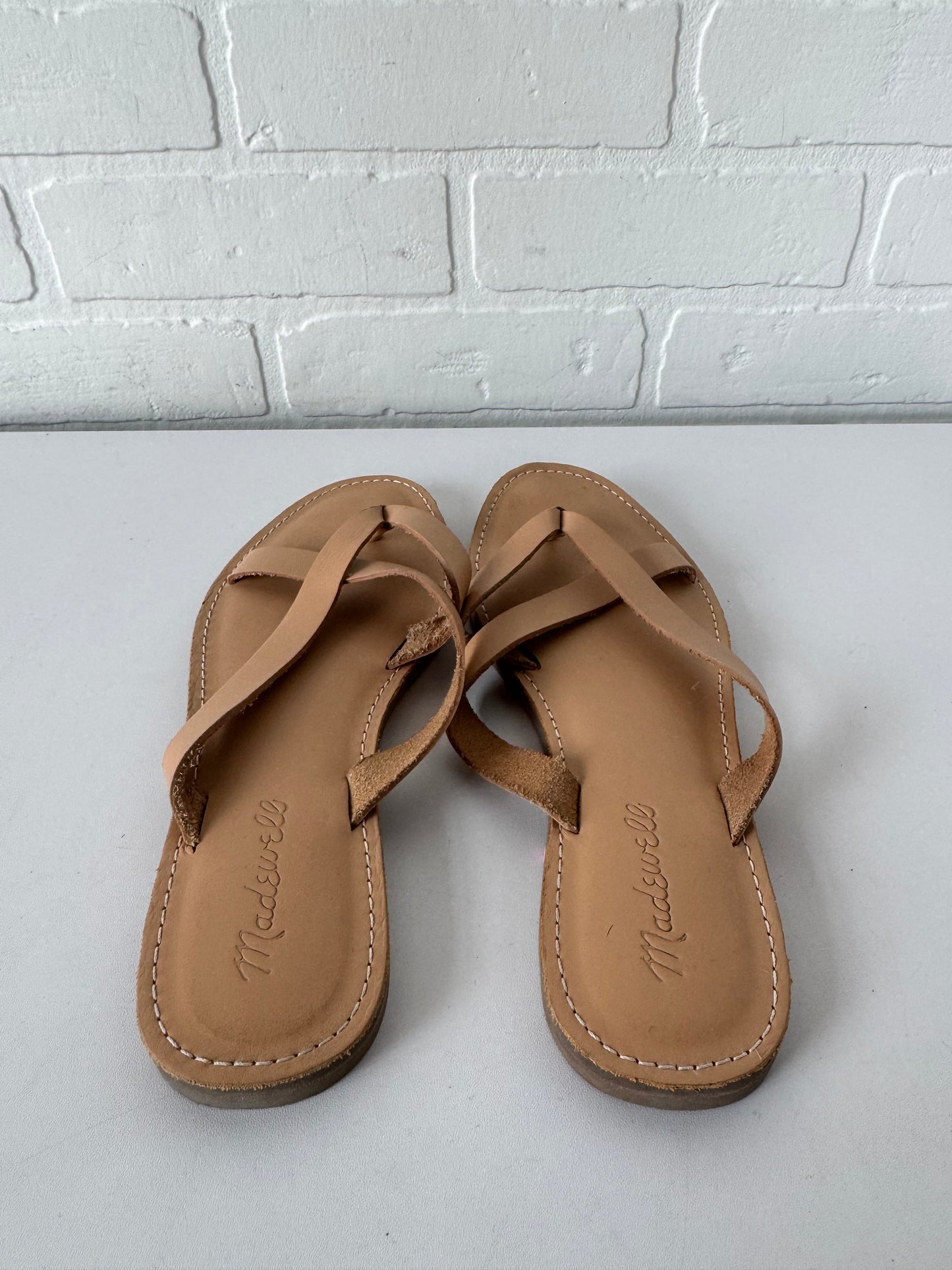 Sandals Flip Flops By Madewell In Tan, Size: 7