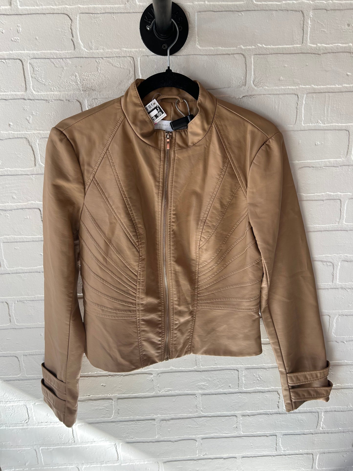 Jacket Moto By New York And Co In Tan, Size: S