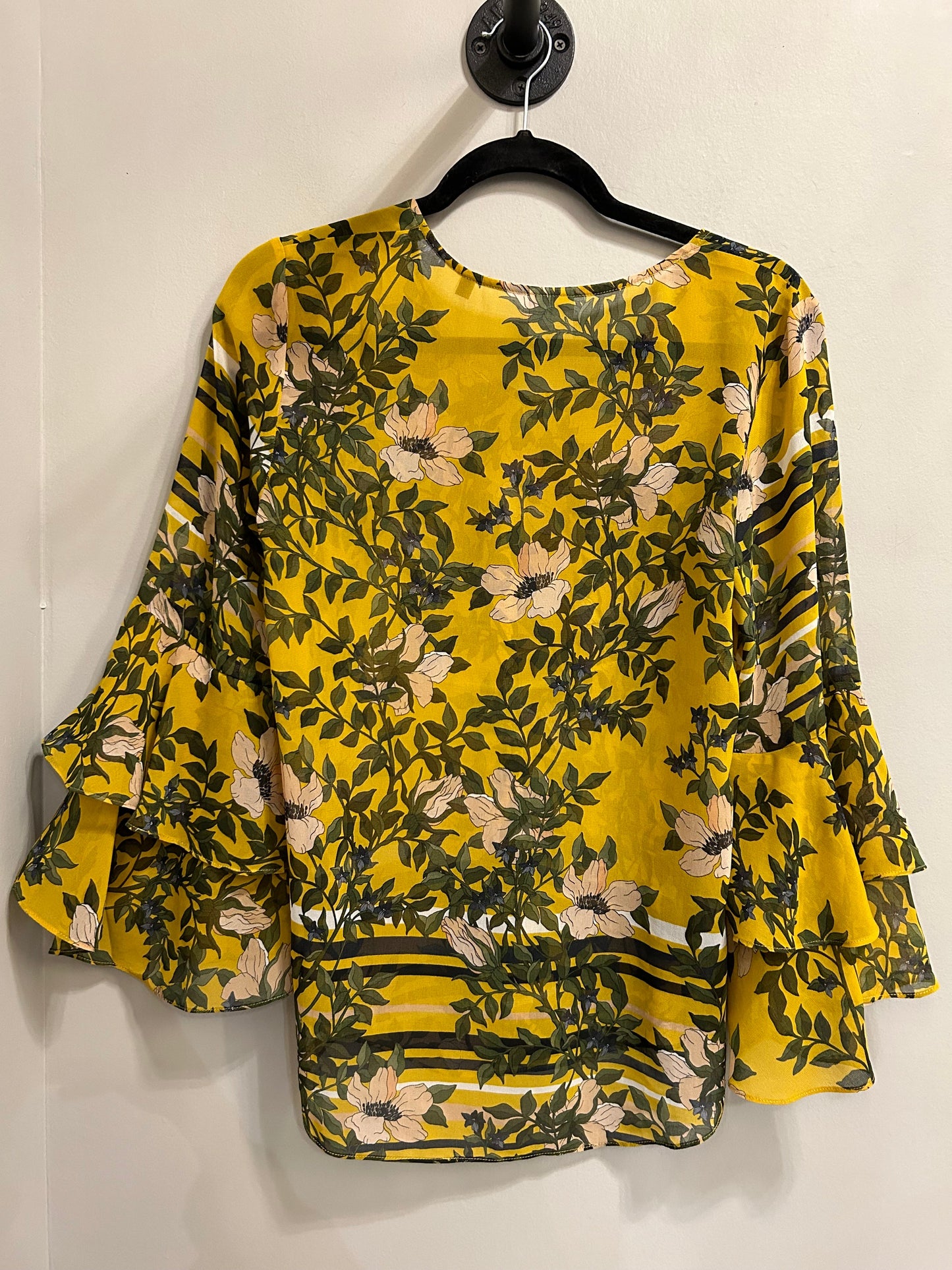 Top Long Sleeve By Cabi In Yellow, Size: Xs