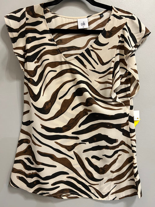 Top Sleeveless By Cabi In Black & Cream, Size: Xs