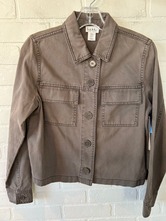 Jacket Denim By Nicole Miller In Tan, Size: S