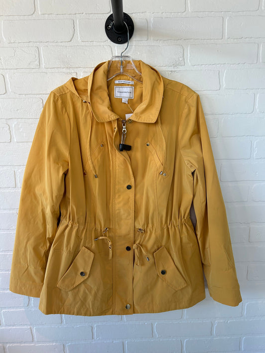 Jacket Windbreaker By Charter Club In Yellow, Size: S