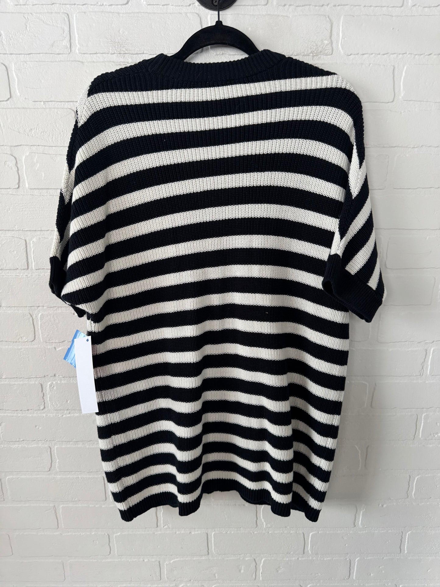 Sweater Cardigan By Cabi In Black & White, Size: S