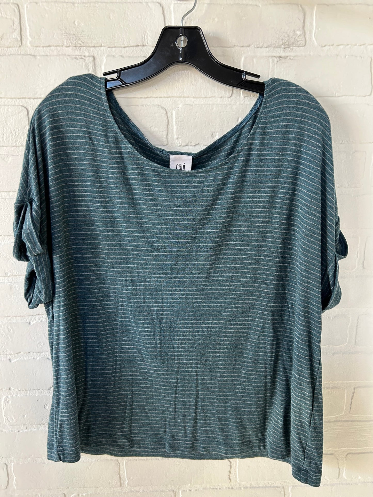 Top Short Sleeve Basic By Cabi In Teal, Size: Xl