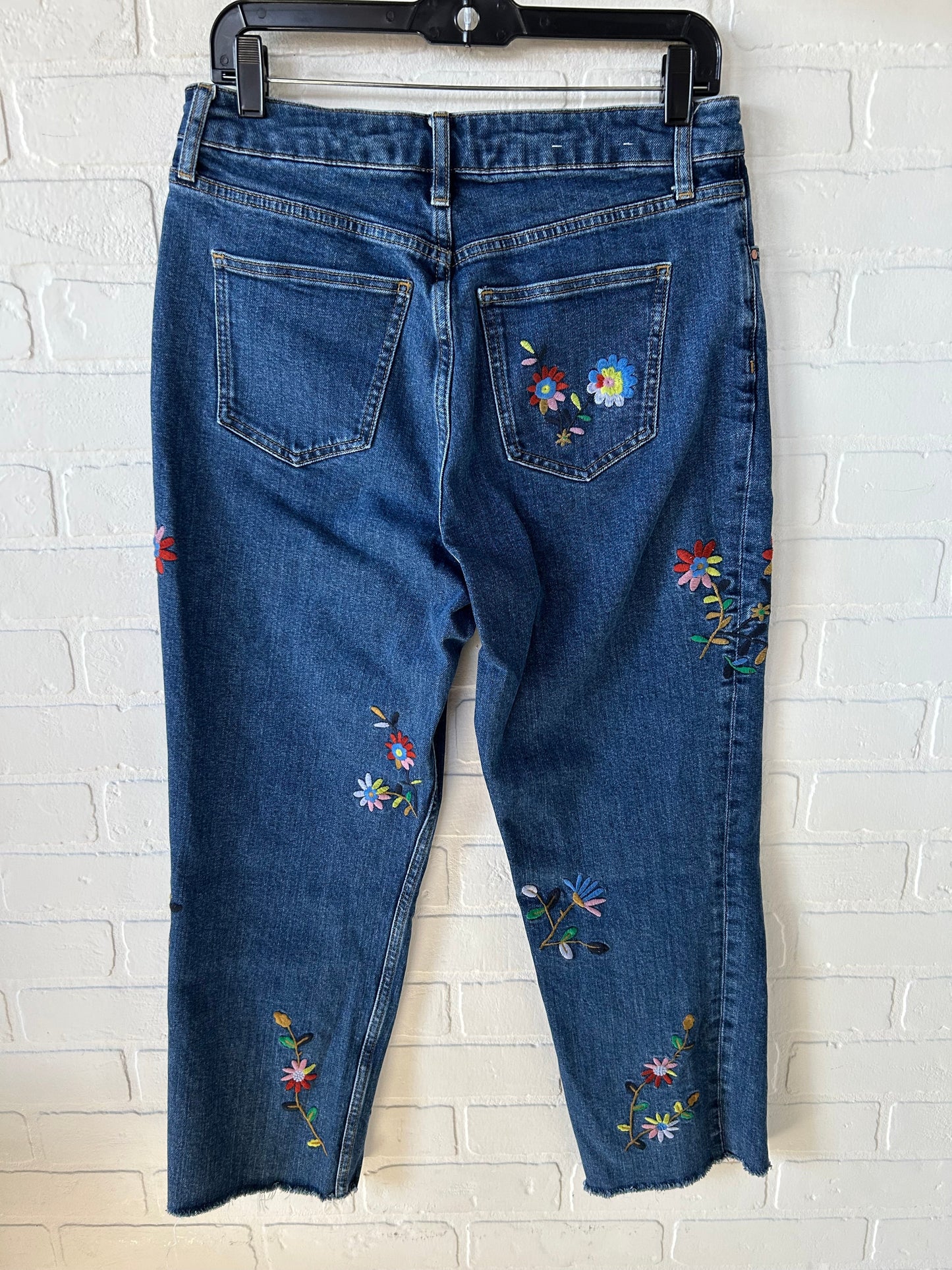 Jeans Straight By Boden In Blue Denim, Size: 10