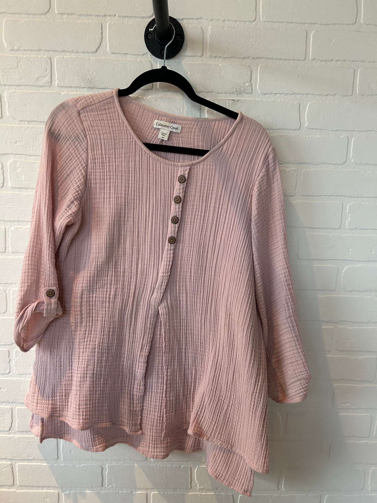 Top Long Sleeve By Coldwater Creek In Pink, Size: M