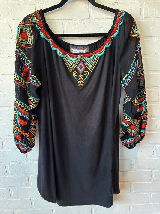 Top Long Sleeve By Cmc In Black, Size: Xl