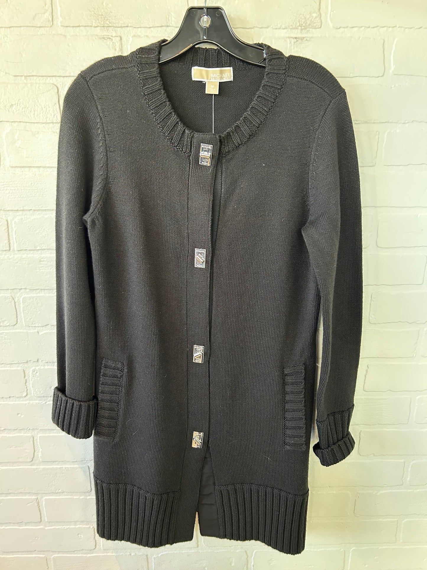 Sweater Cardigan By Michael By Michael Kors In Black, Size: M