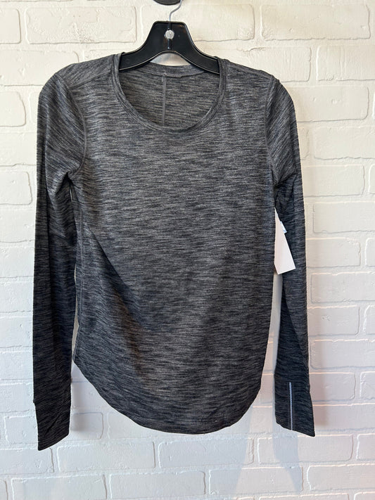 Athletic Top Long Sleeve Crewneck By Lululemon In Grey, Size: S