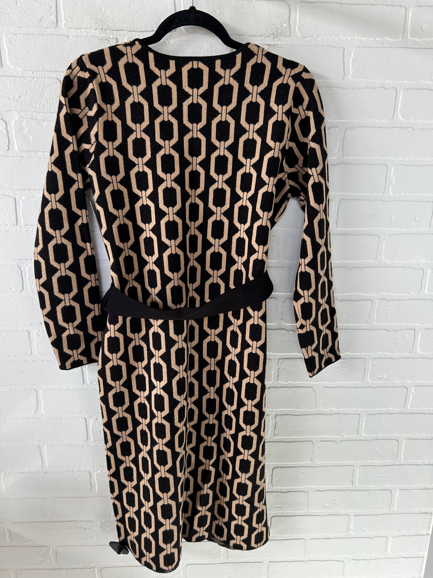 Dress Sweater By Ann Taylor In Black & Tan, Size: Lp