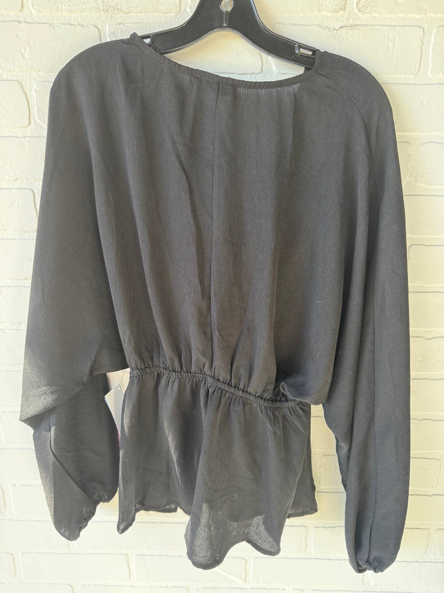 Top Long Sleeve By Andree By Unit In Black, Size: M