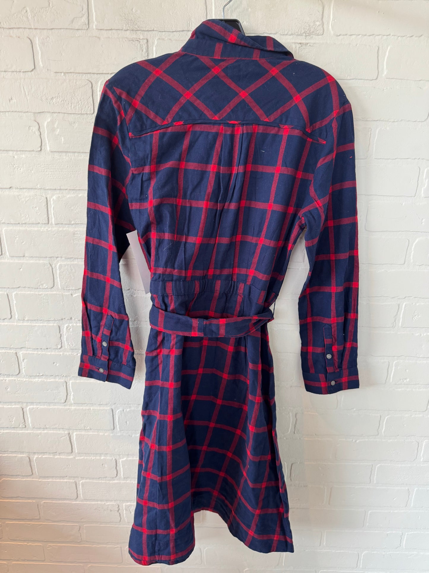 Dress Casual Midi By J. Crew In Blue & Red, Size: S