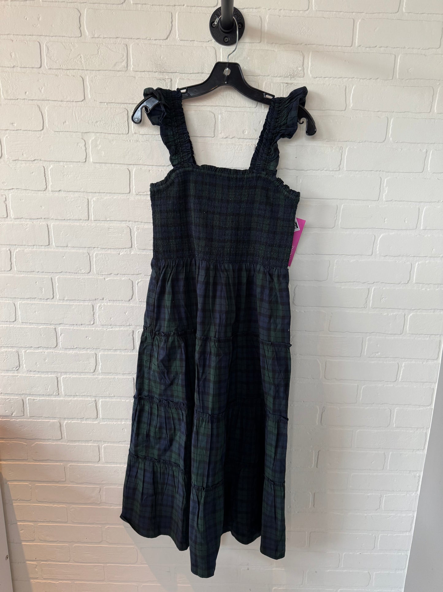 Dress Casual Midi By J. Crew In Blue & Green, Size: S