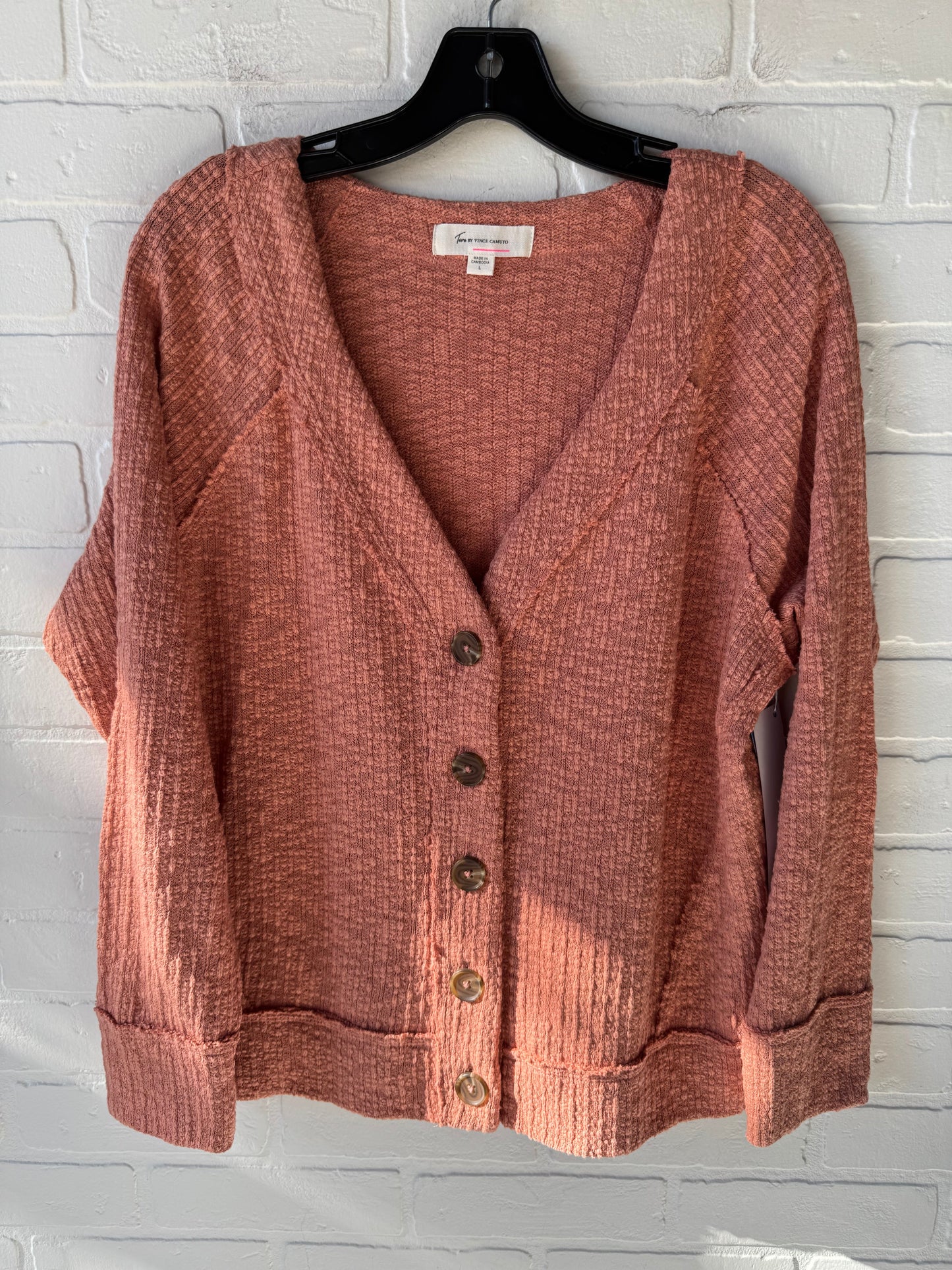 Cardigan By Vince Camuto In Orange, Size: L