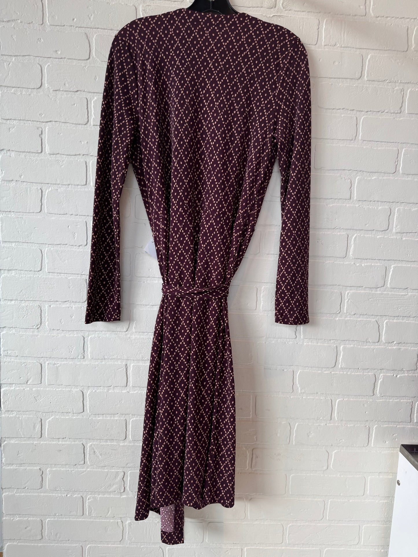 Dress Casual Midi By Ann Taylor In Purple & Tan, Size: M