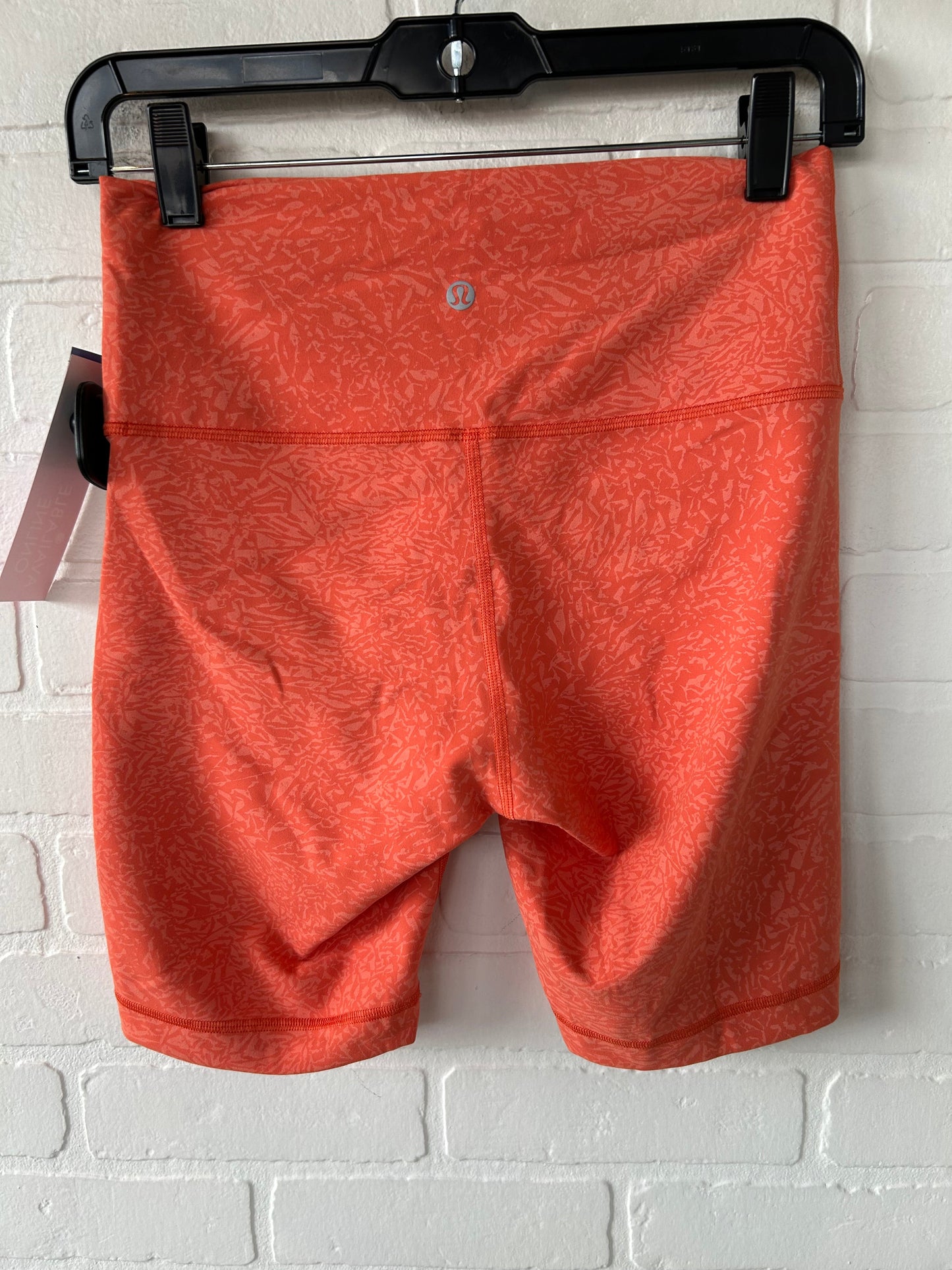 Athletic Shorts By Lululemon In Orange, Size: 8