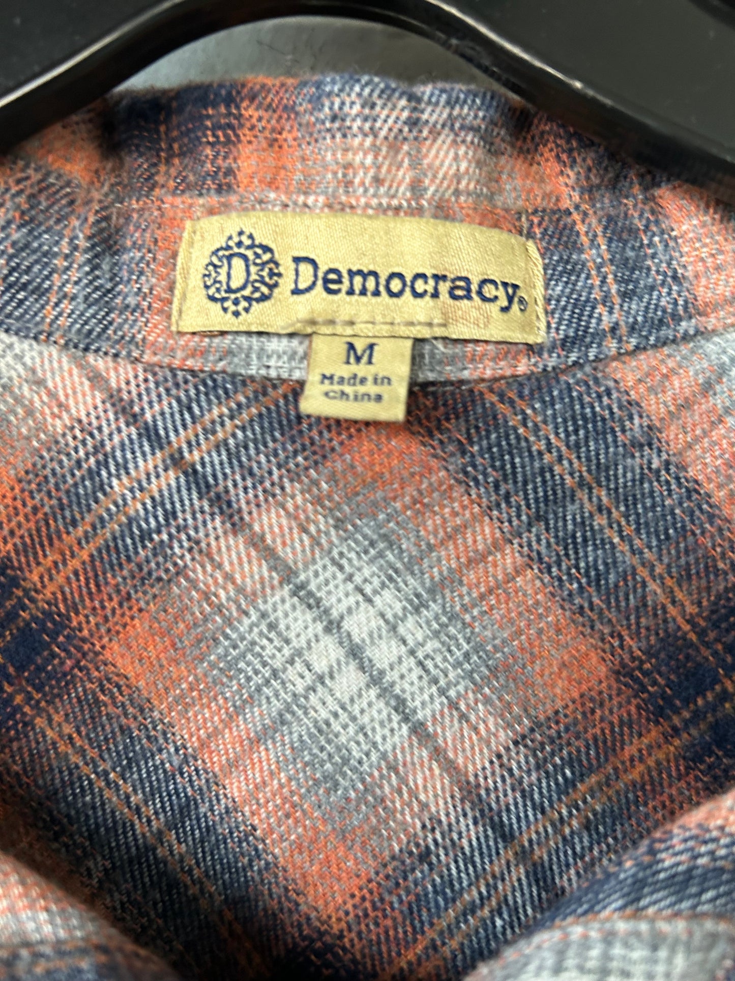 Top Long Sleeve By Democracy In Blue & Orange, Size: M