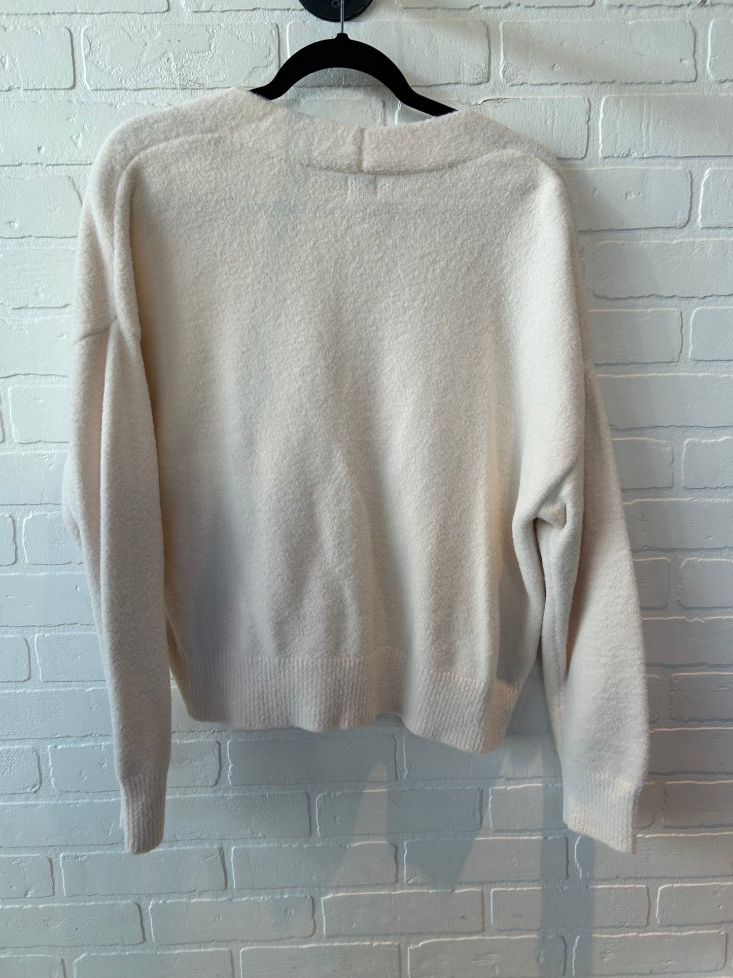 Sweater Cardigan By A New Day In Cream, Size: L