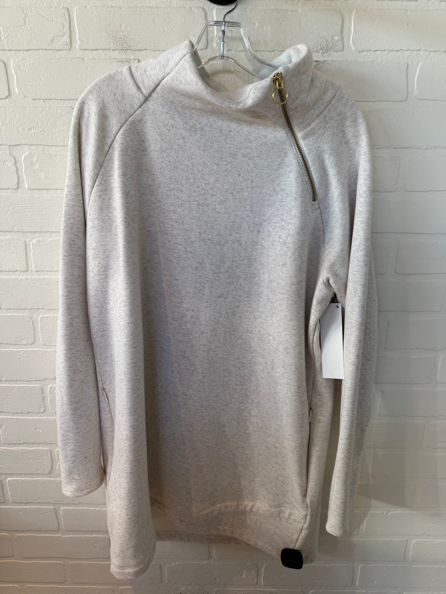 Sweatshirt Collar By Athleta In Beige, Size: Lp