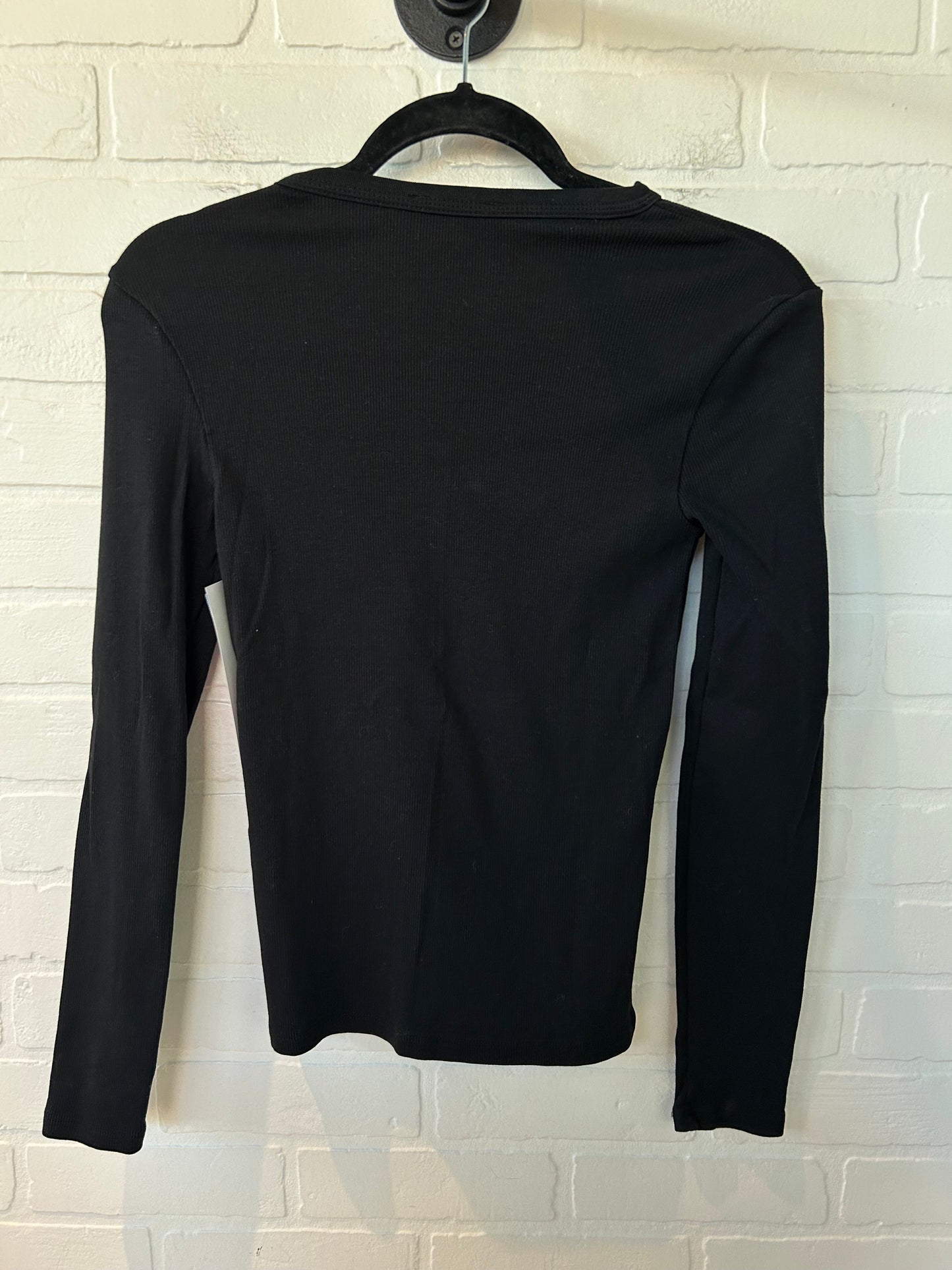 Top Long Sleeve Basic By Zara In Black, Size: S