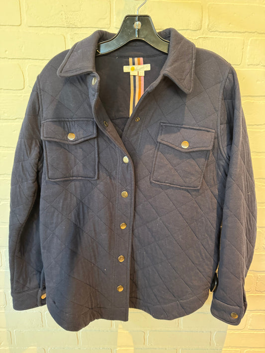 Jacket Shirt By Boden In Blue, Size: S