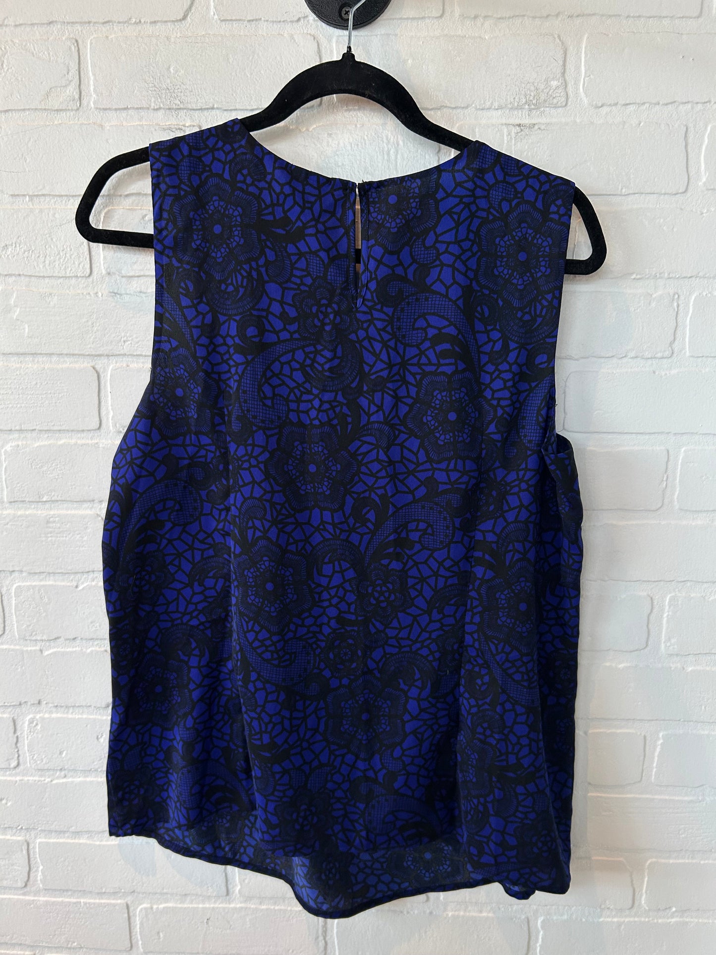 Top Sleeveless By Worthington In Black & Blue, Size: L