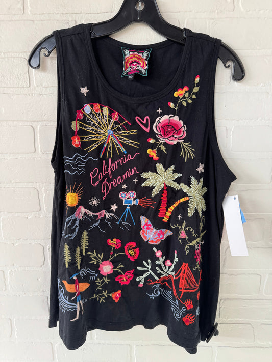 Top Sleeveless By Johnny Was In Black, Size: M