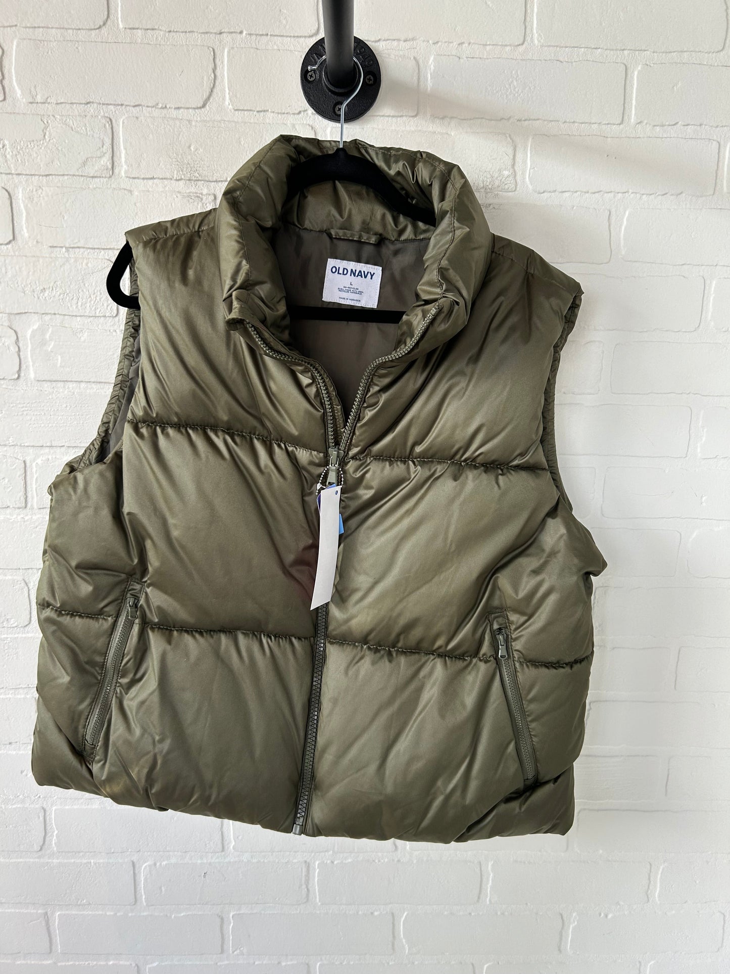 Vest Puffer & Quilted By Old Navy In Green, Size: L