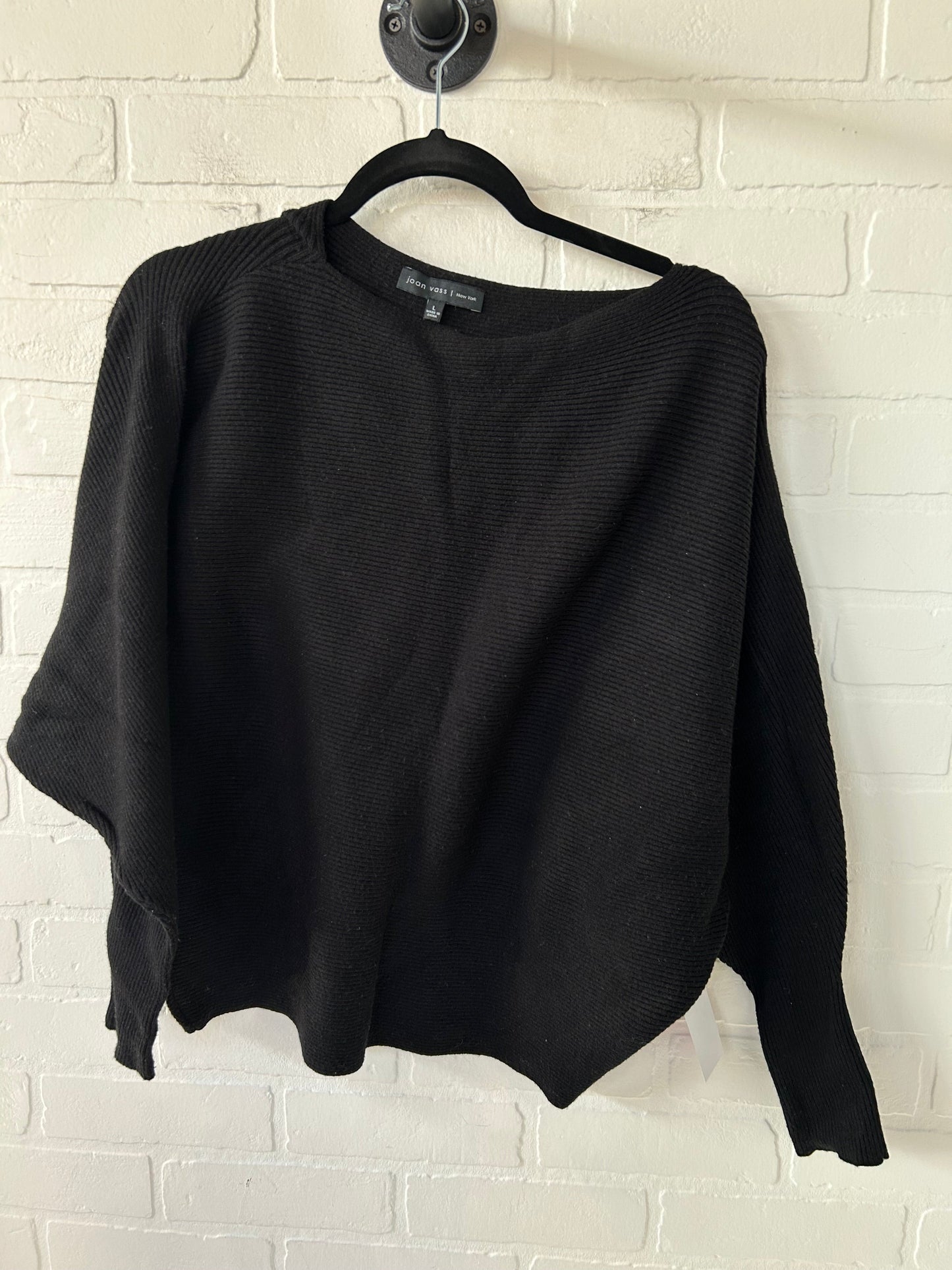 Sweater By Joan Vass In Black, Size: L