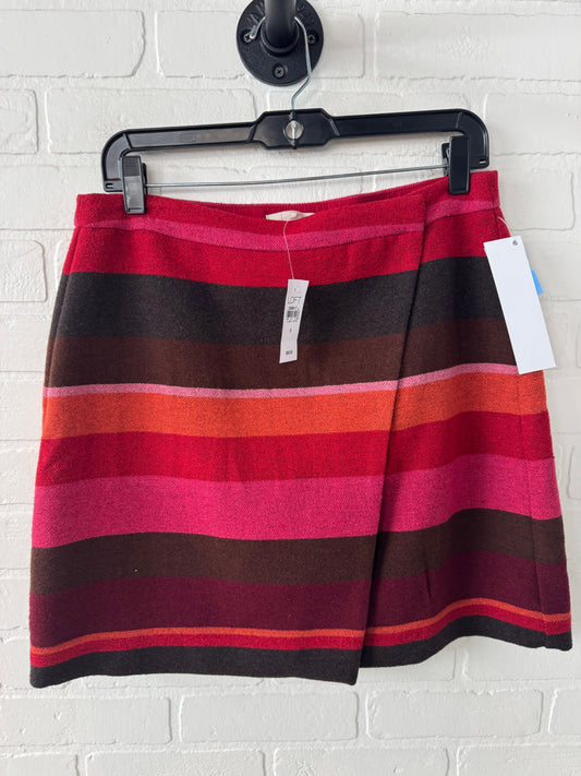 Skirt Mini & Short By Loft In Striped Pattern, Size: 8