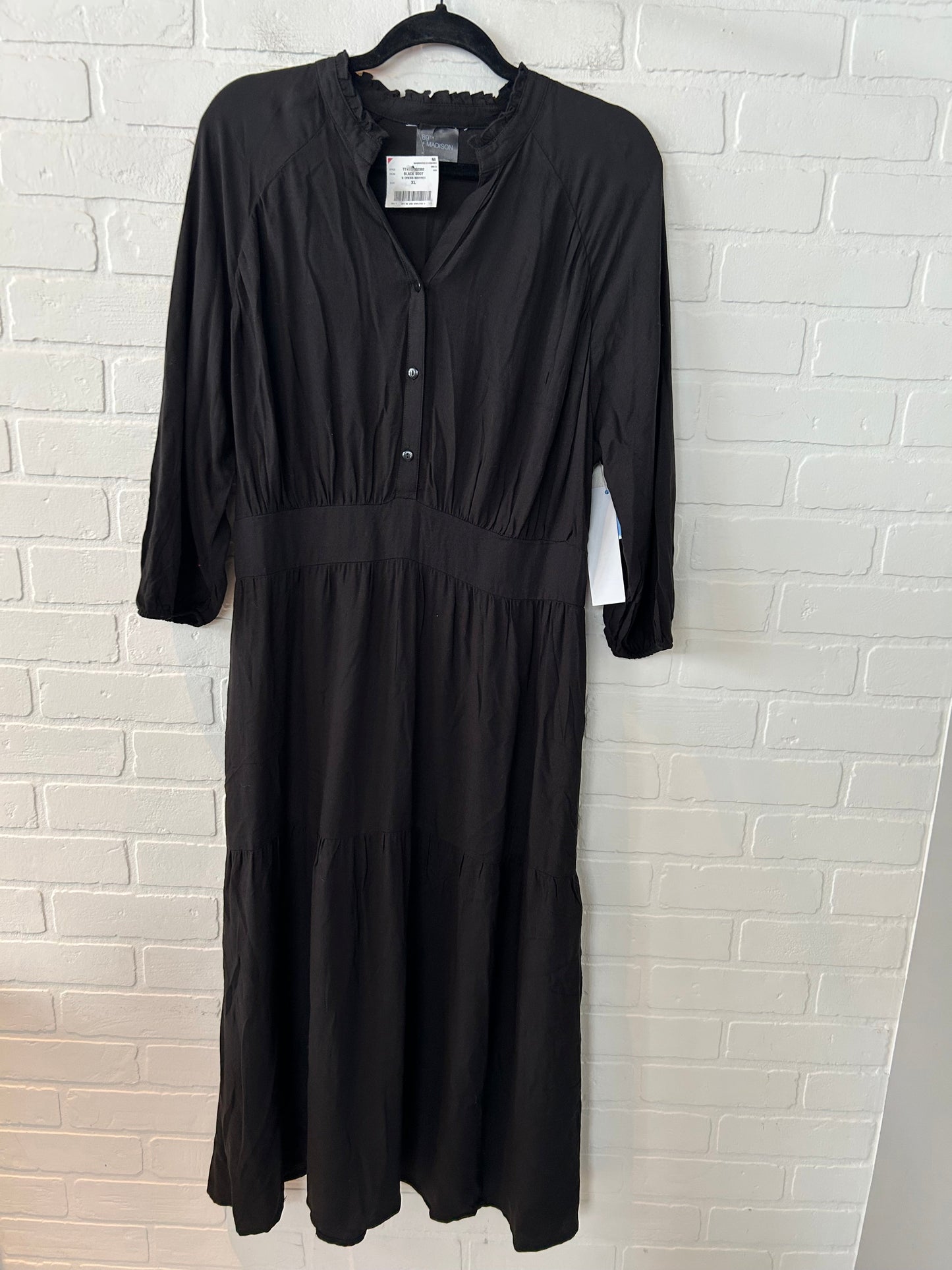 Dress Casual Midi By 89th And Madison In Black, Size: Xl