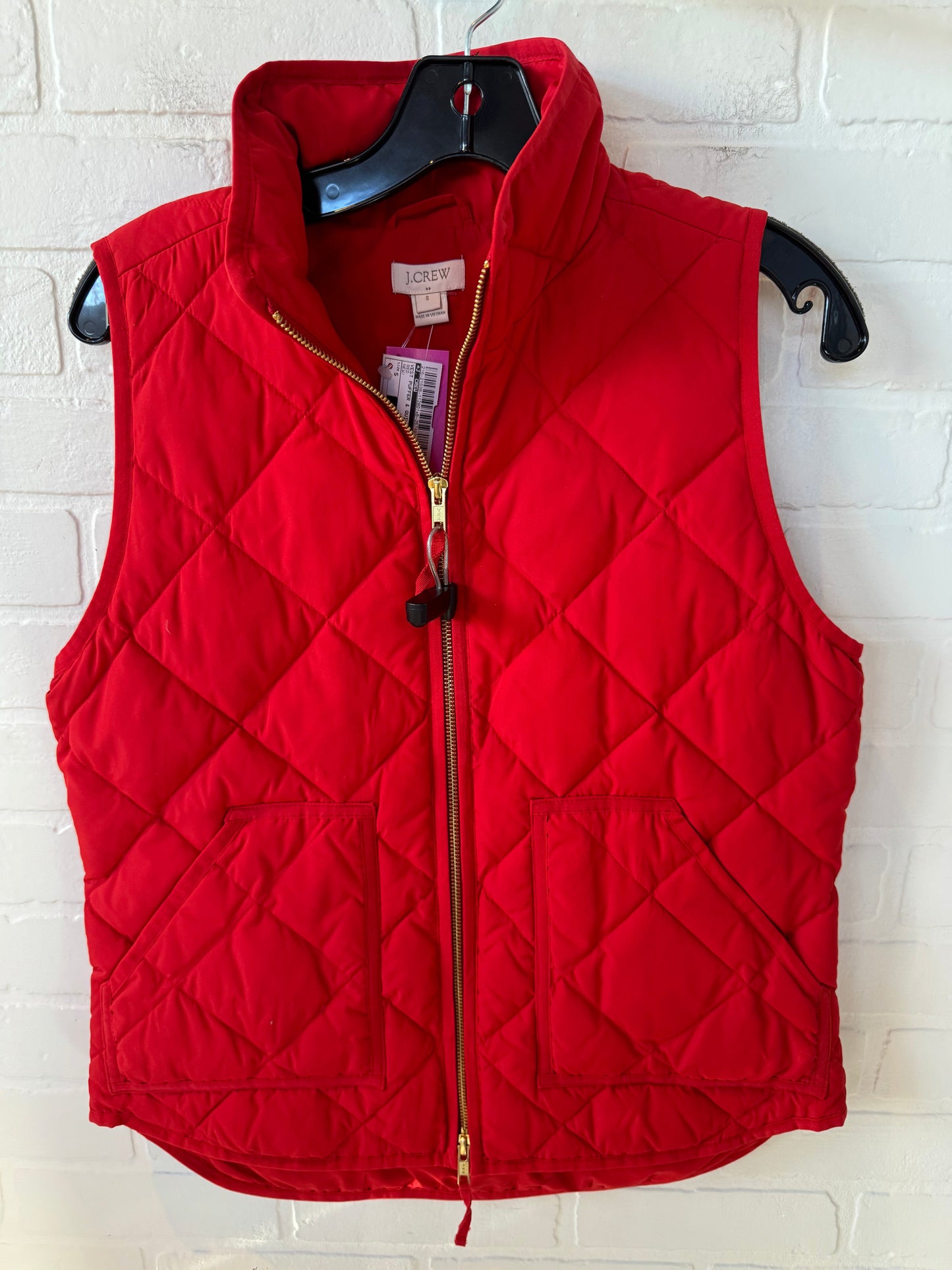 Vest Puffer & Quilted By J. Crew In Red, Size: S