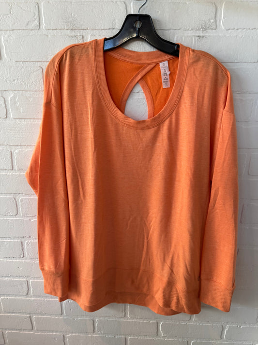 Athletic Sweatshirt Crewneck By Balance Collection In Orange, Size: M