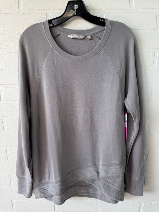 Athletic Top Long Sleeve Crewneck By Athleta In Grey, Size: M