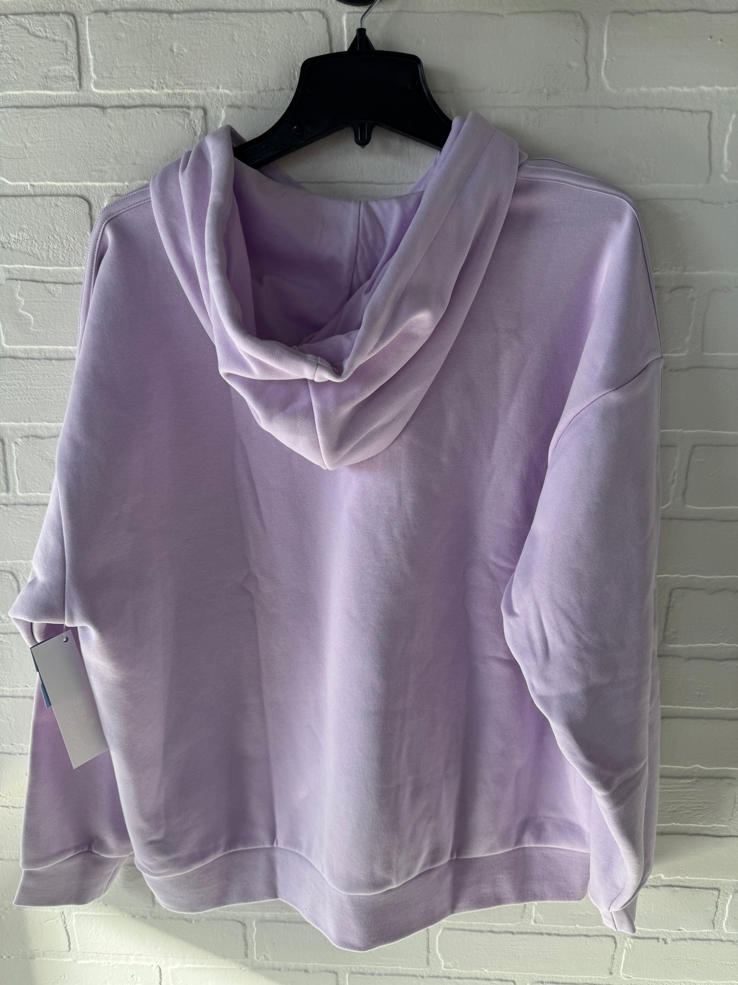 Athletic Sweatshirt Hoodie By Adidas In Purple, Size: L