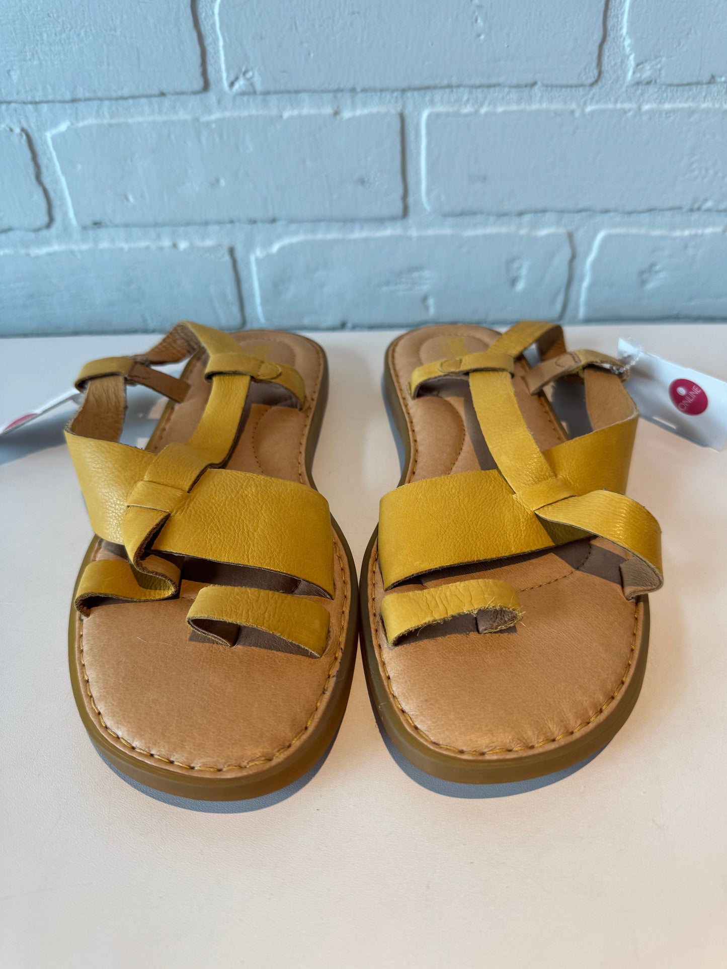 Sandals Flats By Born In Yellow, Size: 7