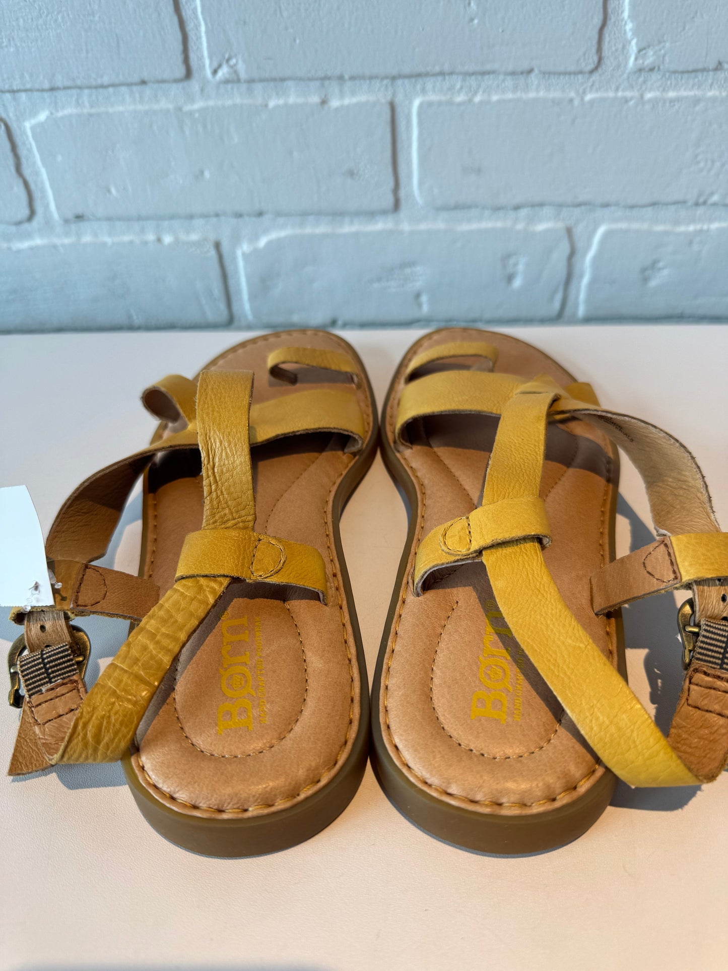 Sandals Flats By Born In Yellow, Size: 7