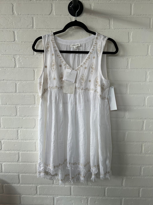 Top Sleeveless By Beachlunchlounge In Tan & White, Size: M