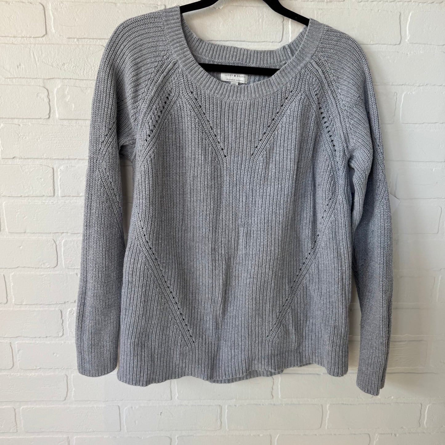 Sweater By Lucky Brand In Grey, Size: S