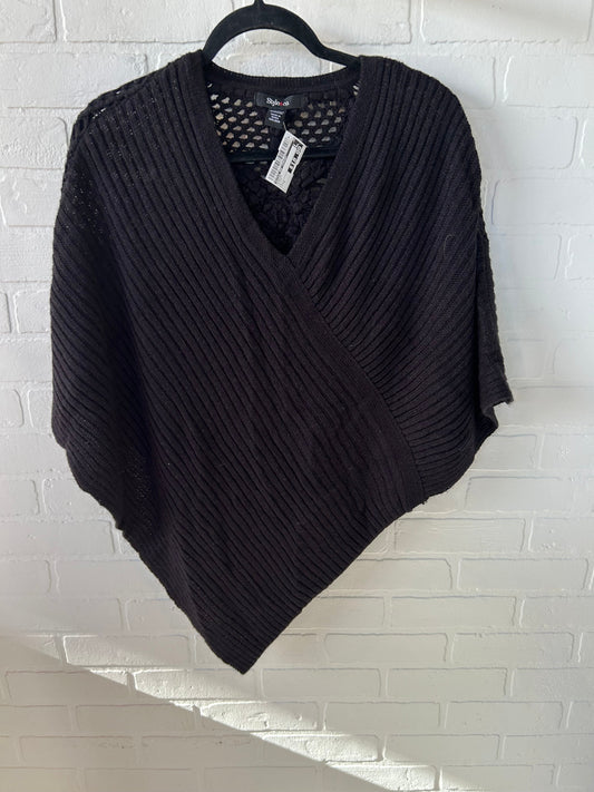 Poncho By Style And Company In Black, Size: S