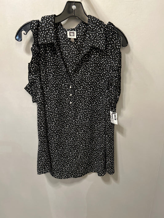 Top Sleeveless By Anne Klein In Black & White, Size: L