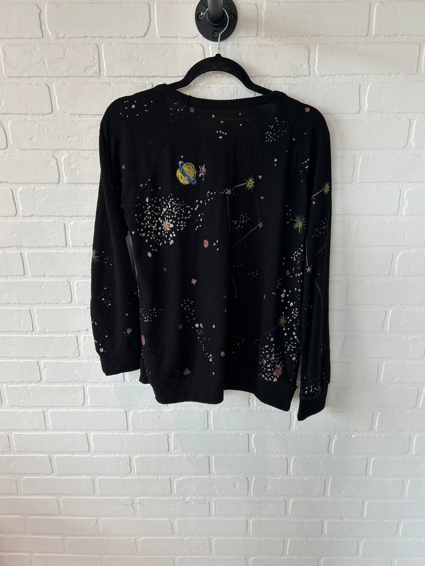 Top Long Sleeve By Chaser In Black, Size: L