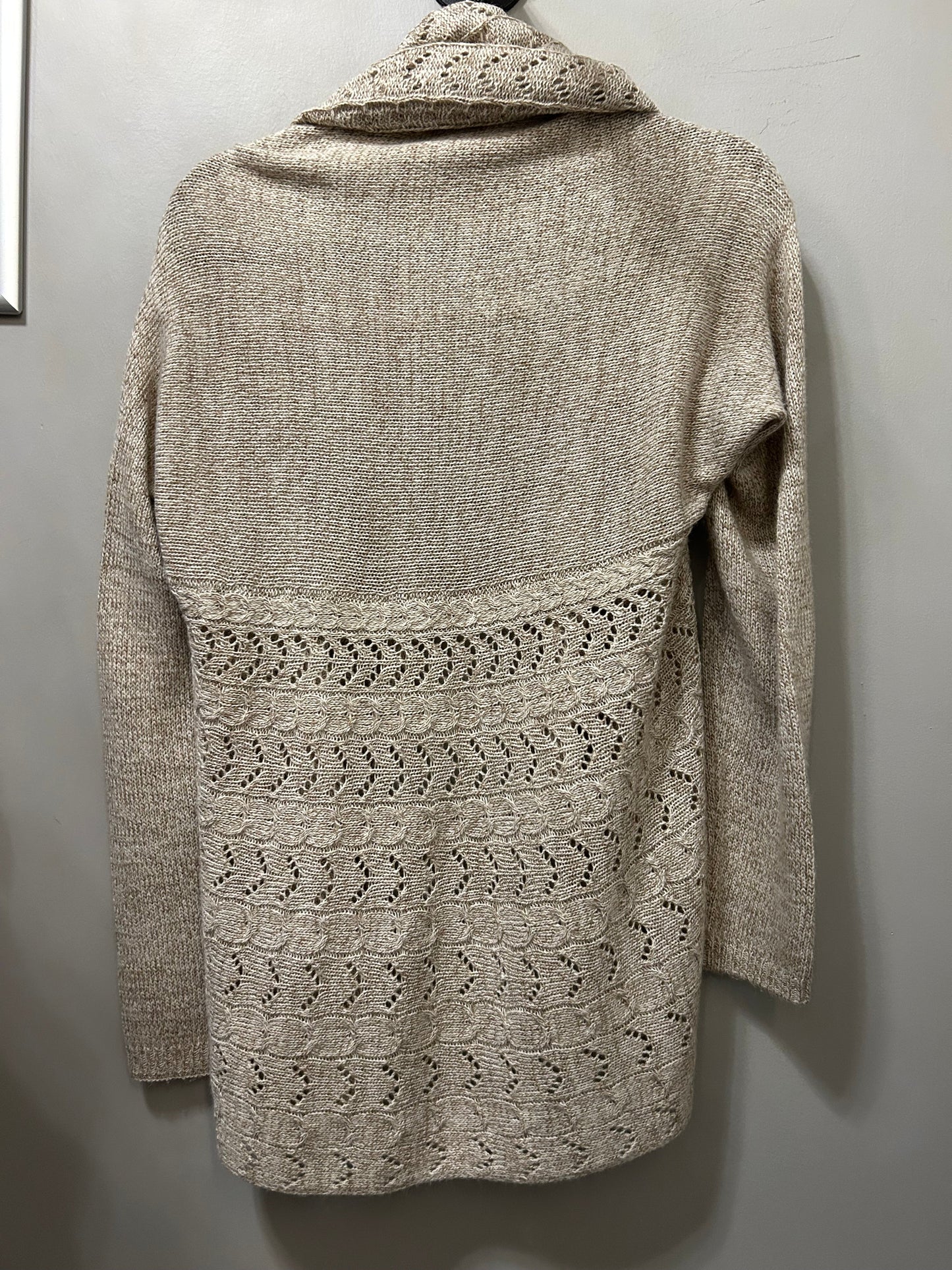 Sweater Cardigan By Karen Scott In Tan, Size: S