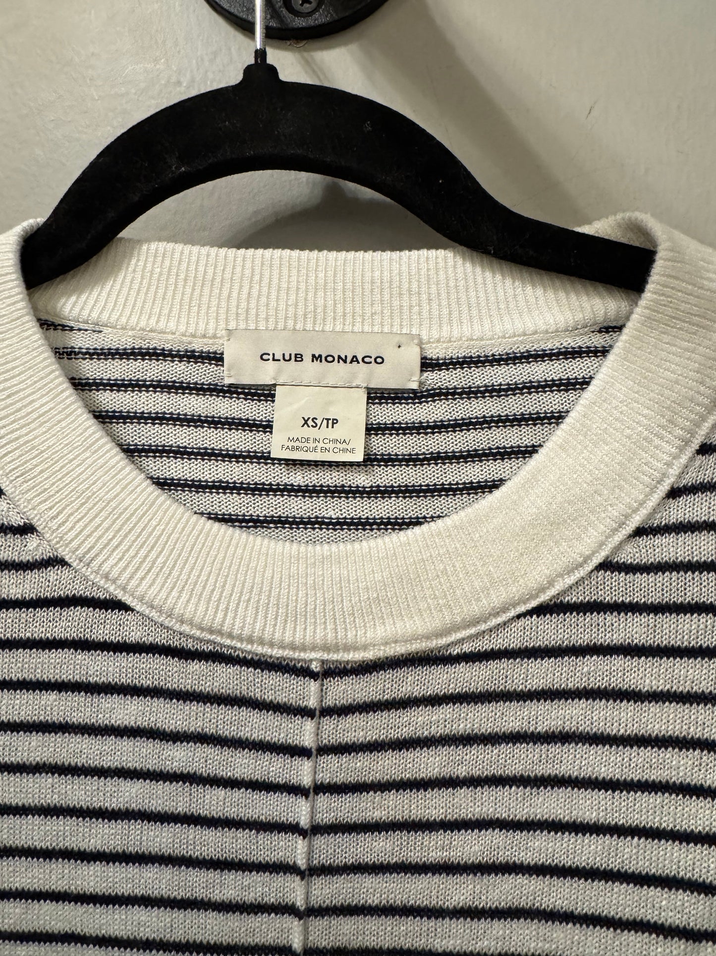 Sweater By Club Monaco In Black & White, Size: Xs