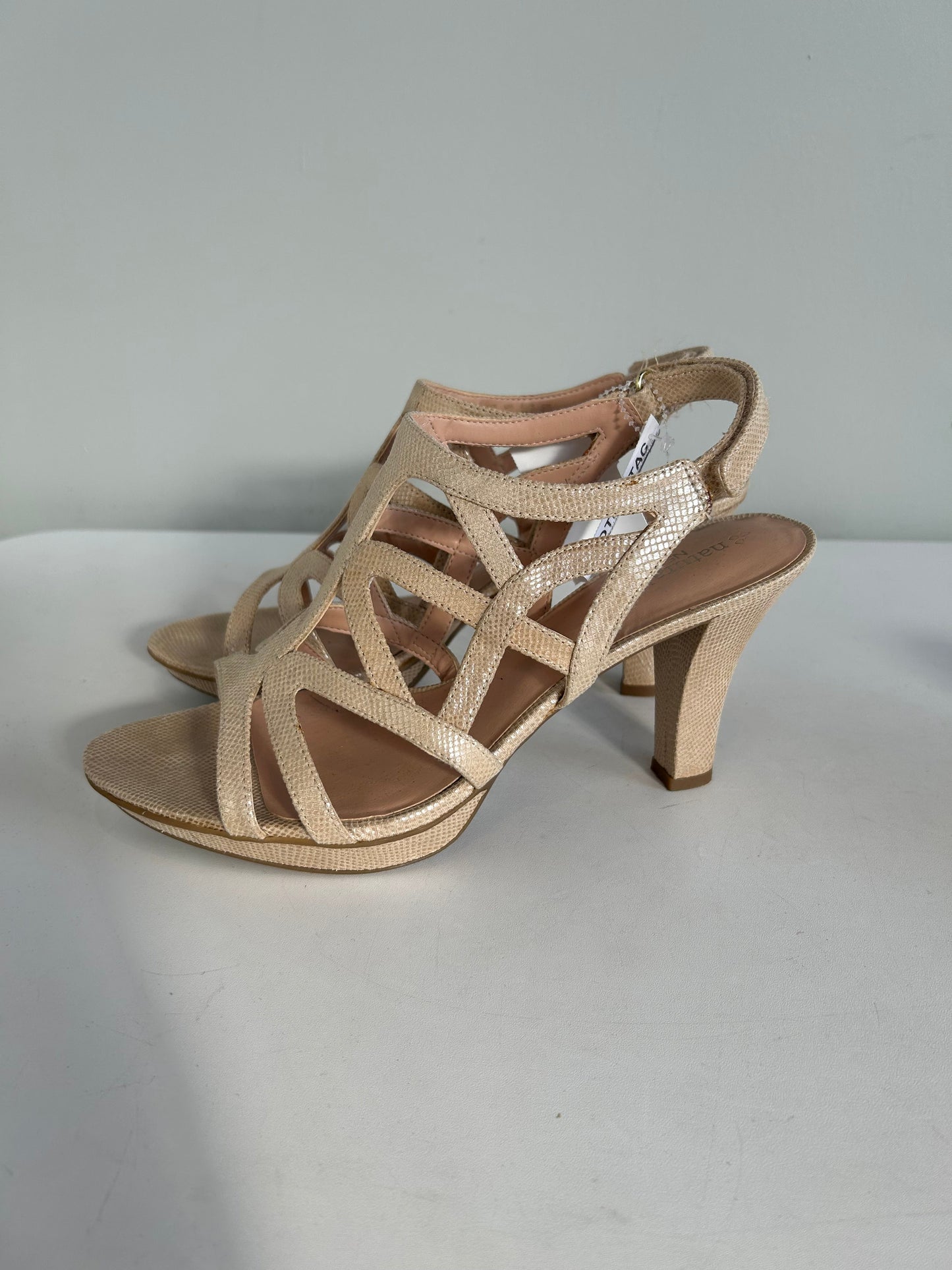 Sandals Heels Stiletto By Naturalizer In Tan, Size: 8.5