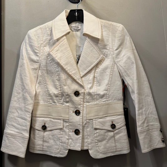 Blazer By Bebe In Cream & White, Size: Xs